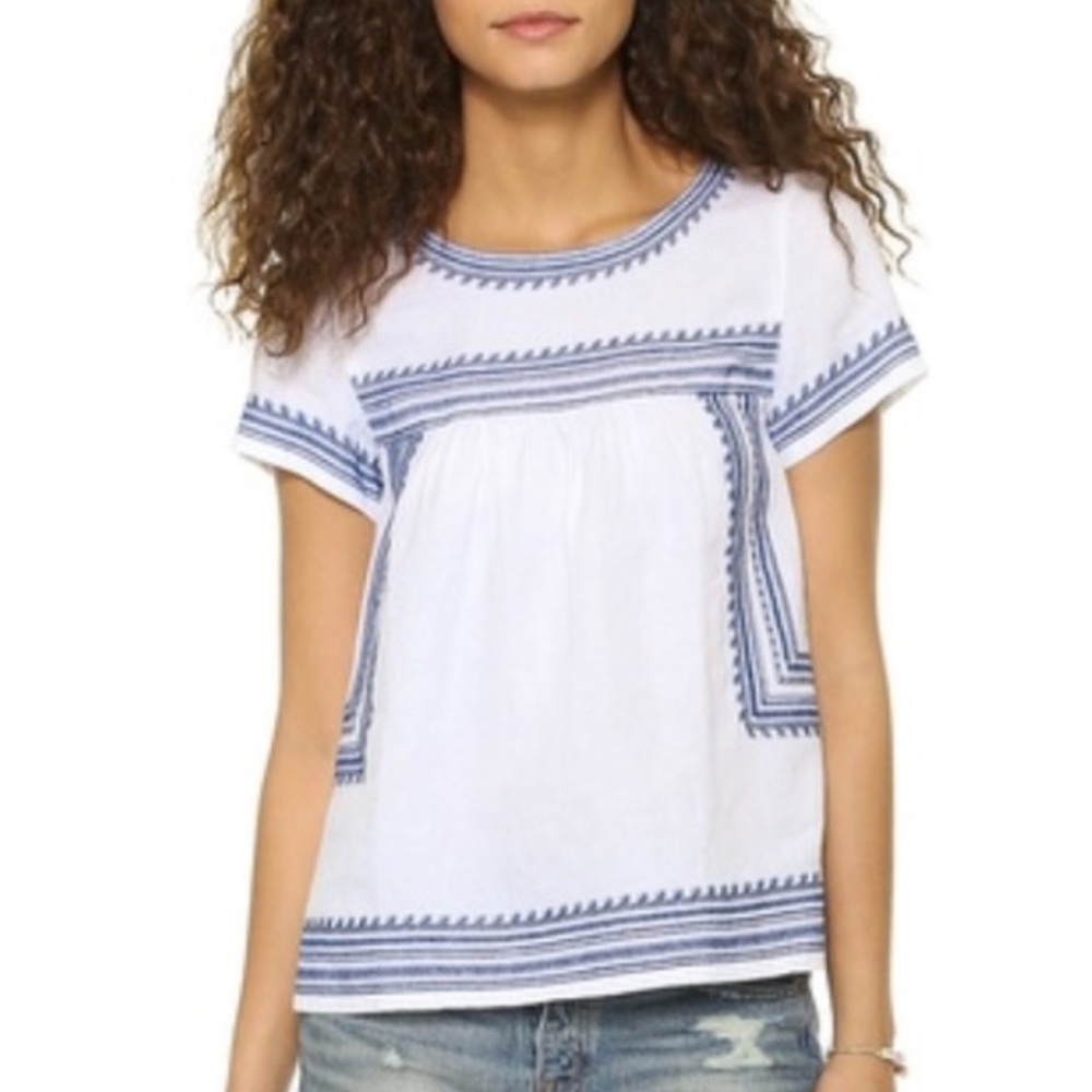 Madewell Linen Folktale Blouse